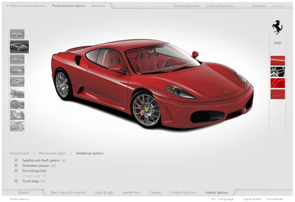 Configurador Ferrari