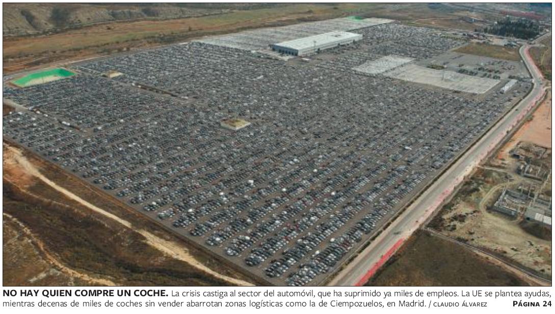 campa-de-ciempozuelos campa de ciempozuelos La foto de la portada de El País de mañana: cientos de coches sin vender