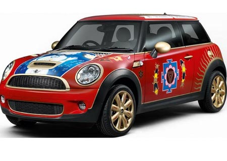 mini-harrison mini harrison Un Mini Cooper en homenaje a George Harrison.