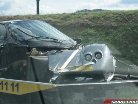 Pagani C9 chocado 02 Otro Pagani destrozado, esta vez un C9
