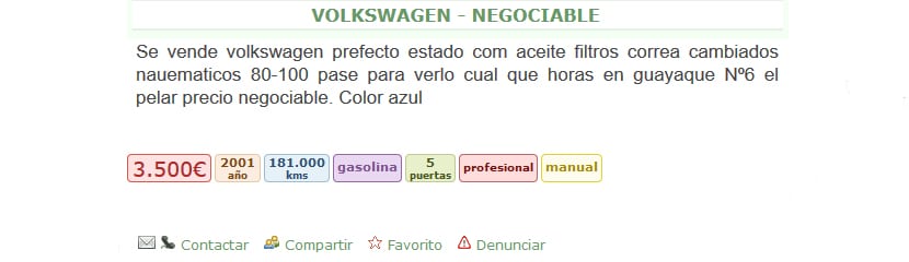 Impreciso, con errores ortográficos y poca claridad, ejemplo de lo que NO hay que hacer.