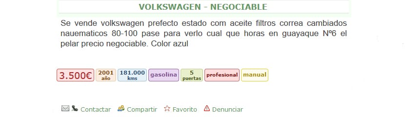 Impreciso, con errores ortográficos y poca claridad, ejemplo de lo que NO hay que hacer.