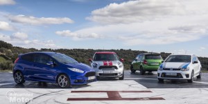 Comparativa utilitarios GTI Fiesta ST, Countryman JCW, Fabia RS, Polo R WRC