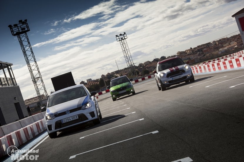 Comparativa utilitarios GTI Fiesta ST, Countryman JCW, Fabia RS, Polo R WRC