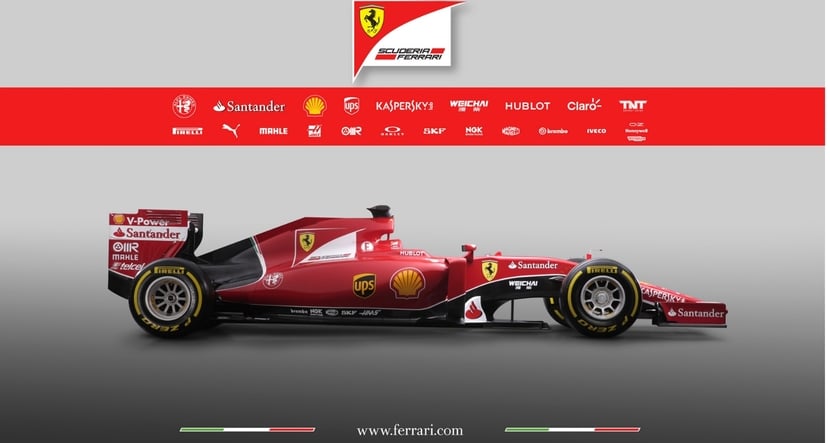 Vista lateral Ferrari SF15-T