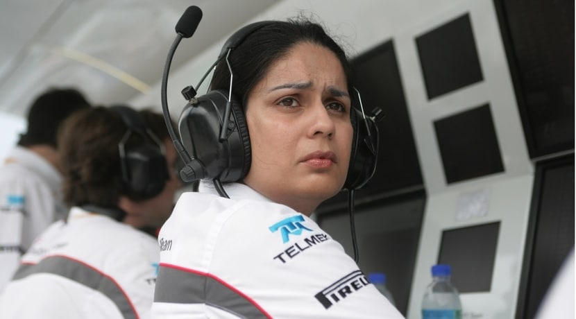 Monisha Kaltenborn en el muro de Sauber