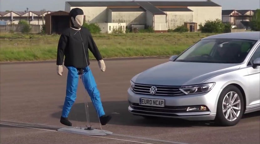 Prueba sistemas detección peatones EuroNCAP