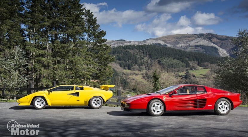 Lamborghini Countach y Ferrari Testarossa de Torre Loizaga