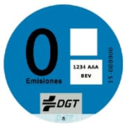 Distintivo ambiental cero emisiones