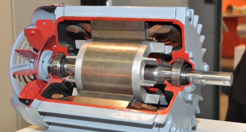 Detalle de un motor eléctrico