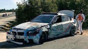 BMW M5 Safety Car accidente