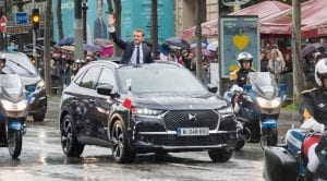 DS 7 Crossback utilizado por Macron en Francia