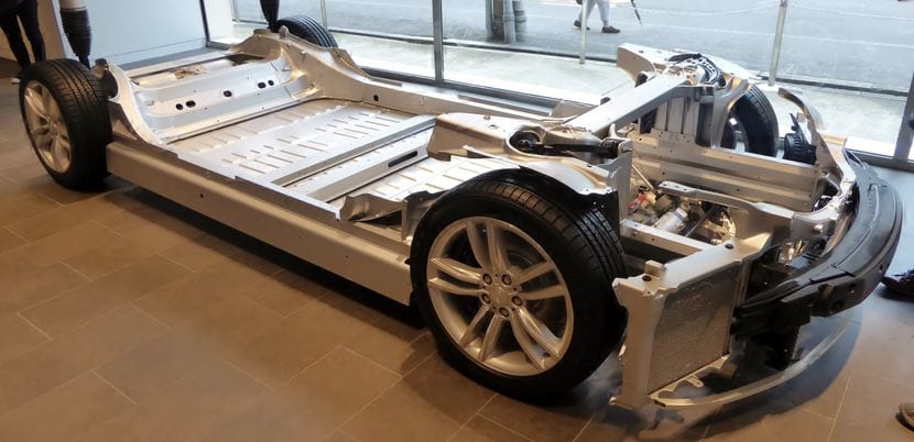 Bahagi ng chassis ng isang Tesla