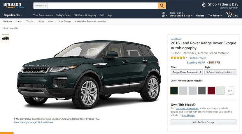 Amazon venta de coches