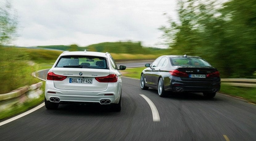 Traseras de las versiones del Alpina D5 S: berlina y Touring