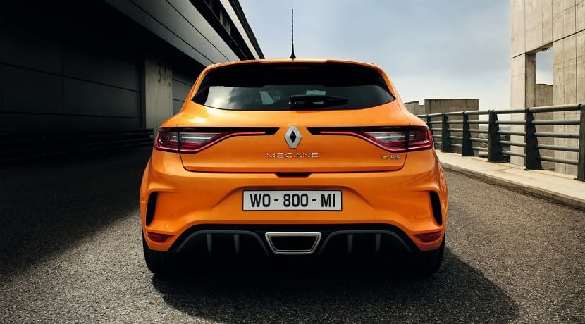 Trasera del Renault Megane RS 2018