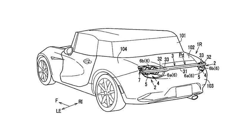 Mazda patentovaný pohyblivý spojler