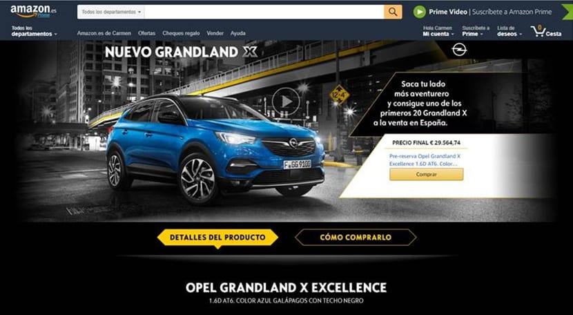 Comprar Opel Grandland X por Amazon