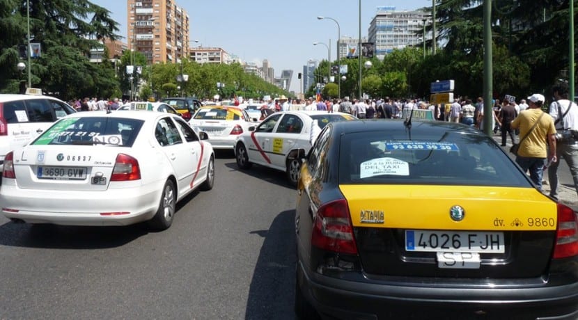 Protesta Taxis Vs Uber