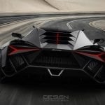 Trasera del Lamborghini Forsennato en negro