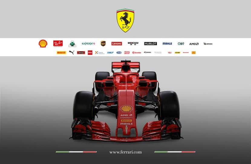 Patrocinadores y el Ferrari SF71-H