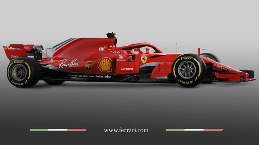 Lateral del Ferrari SF-71