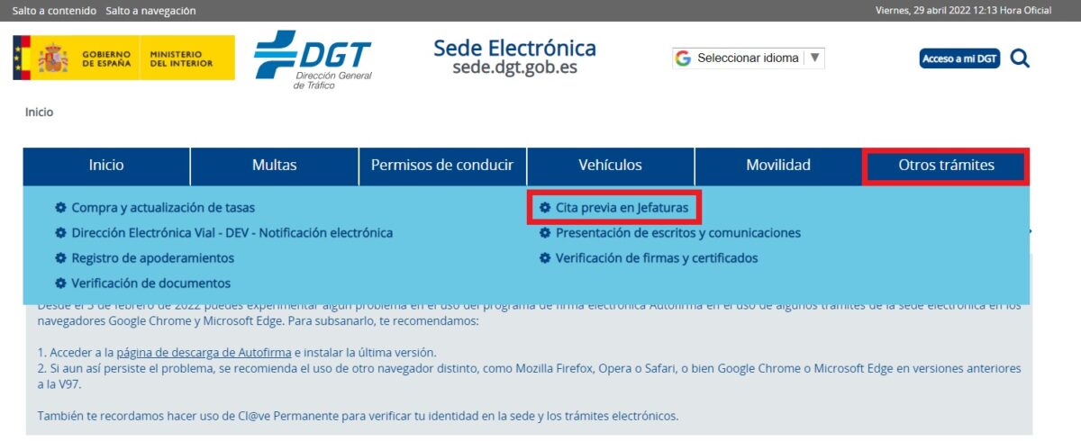 Cómo pedir cita previa en una jefatura de tráfico para trámites de la ...