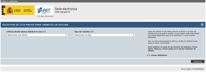 Trámites de oficina al pedir cita previa