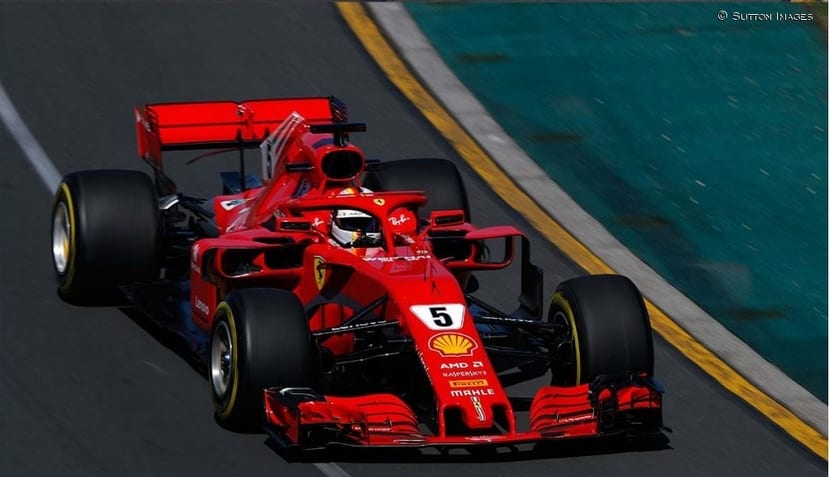 Vettel en su Ferrari