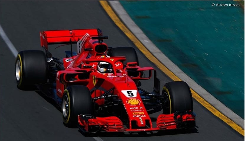 Vettel v svojem Ferrariju