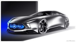 Frontal del Mercedes SLE Shooting Brake (recreación no oficial LES por Emre Husmen)