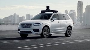 Volvo XC90 Uber vehículo autónomo