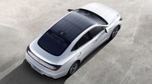 Hyundai Sonata Hybrid solar roof charging system