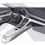 Porsche Taycan 2020 interior boceto