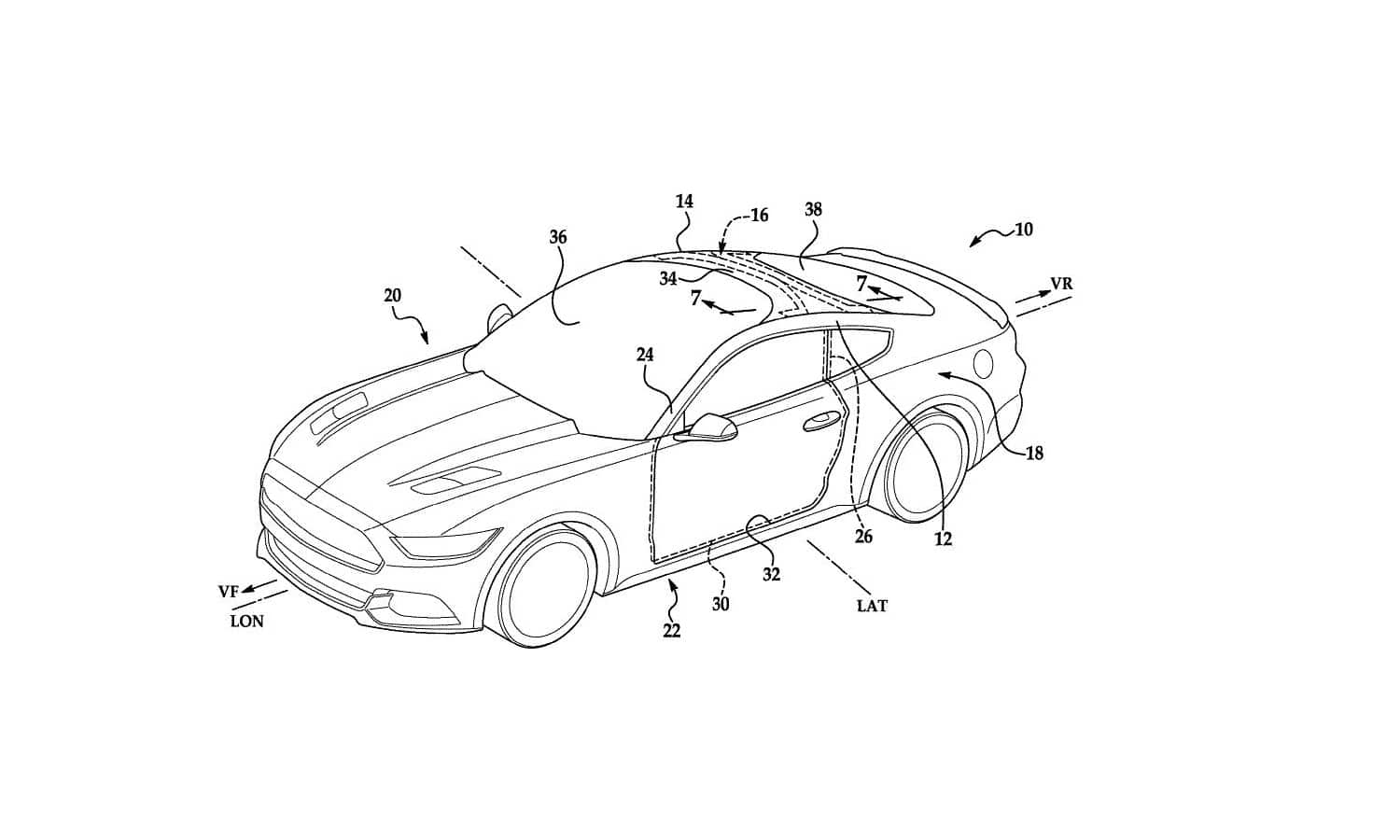 Ford Vehicle Roof Bow Fig. 1