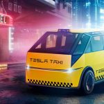 Tesla Cybertaxi render