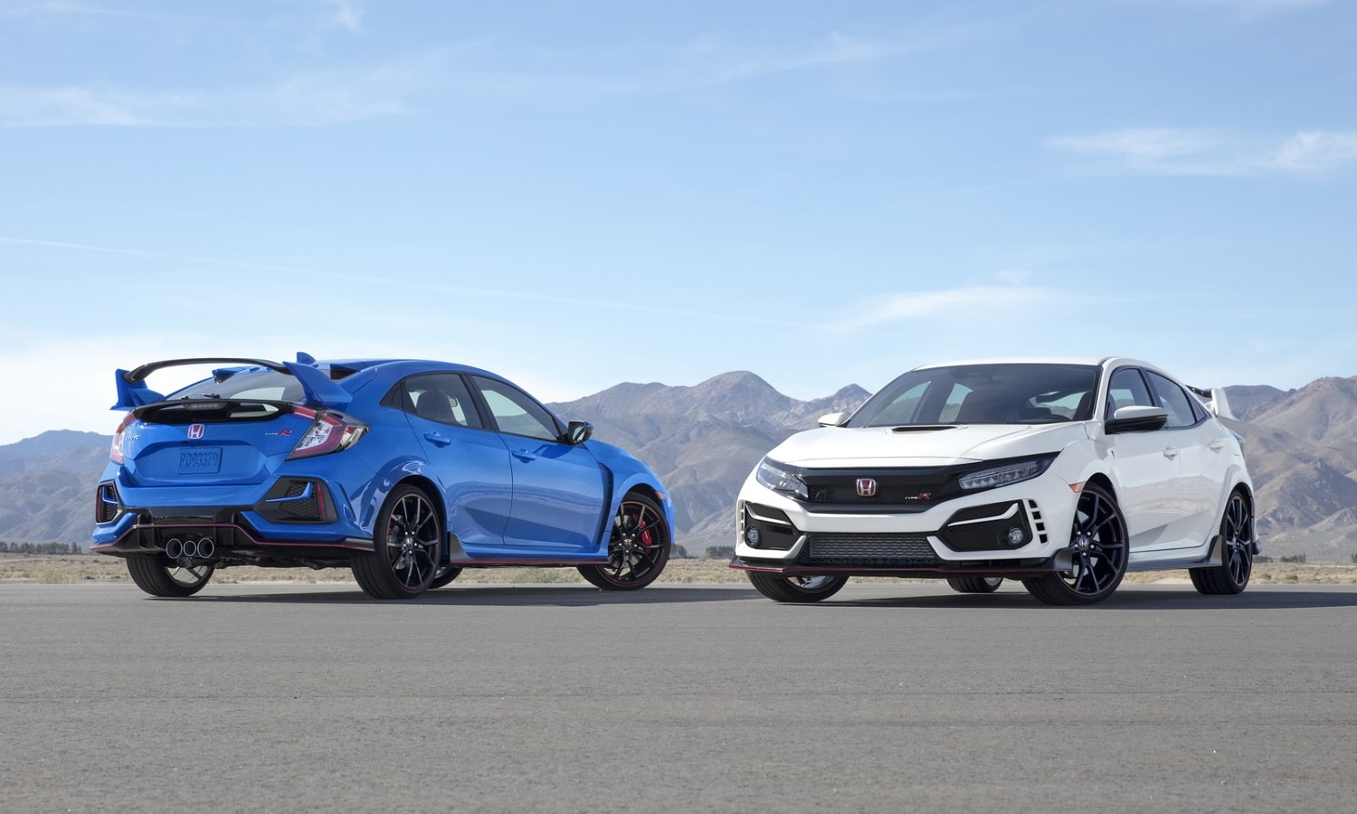 Frontal y trasera del Honda Civic Type-R 2020