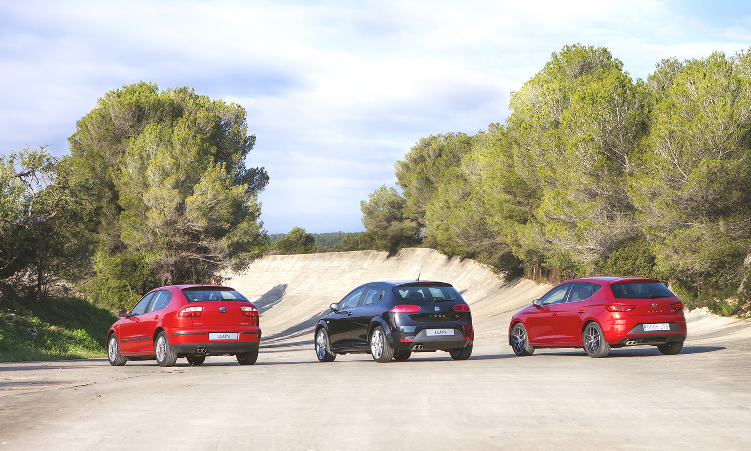 Tres primeras generaciones del Seat León