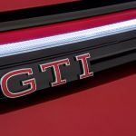 Inscripción GTI delantera del Golf 2020