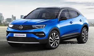 Opel Mokka X 2021 front rendering by Kolesa