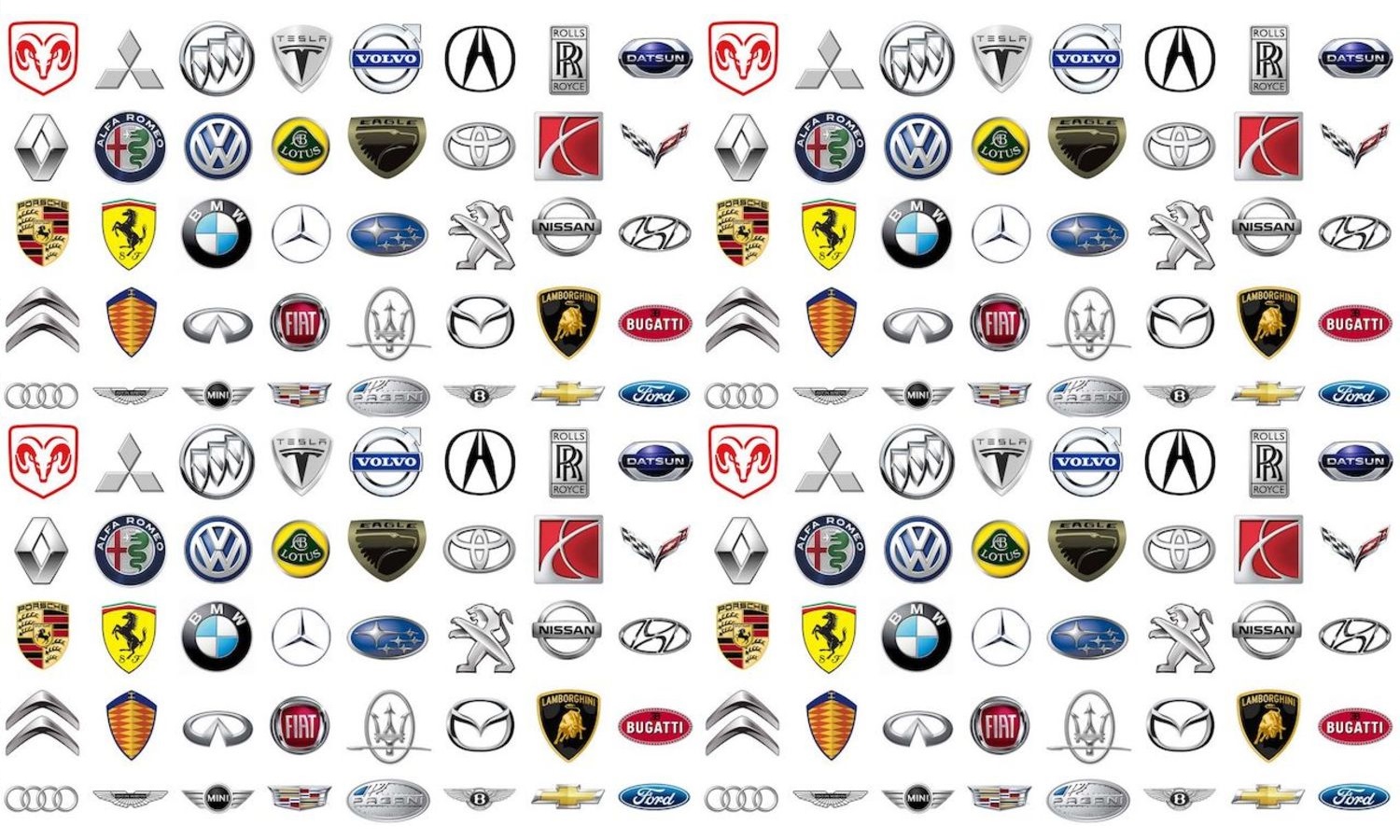 Bendradarbiavimas tarp prekių ženklų - Logos automobilių markės visame pasaulyje