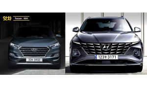 Hyundai Tucson 2021 rendering by AtchaCars front