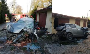 Suzuki Swift accidente rotonda
