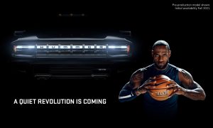 GMC HUMMER EV Quiet Revolution Grille Featuring LeBron James