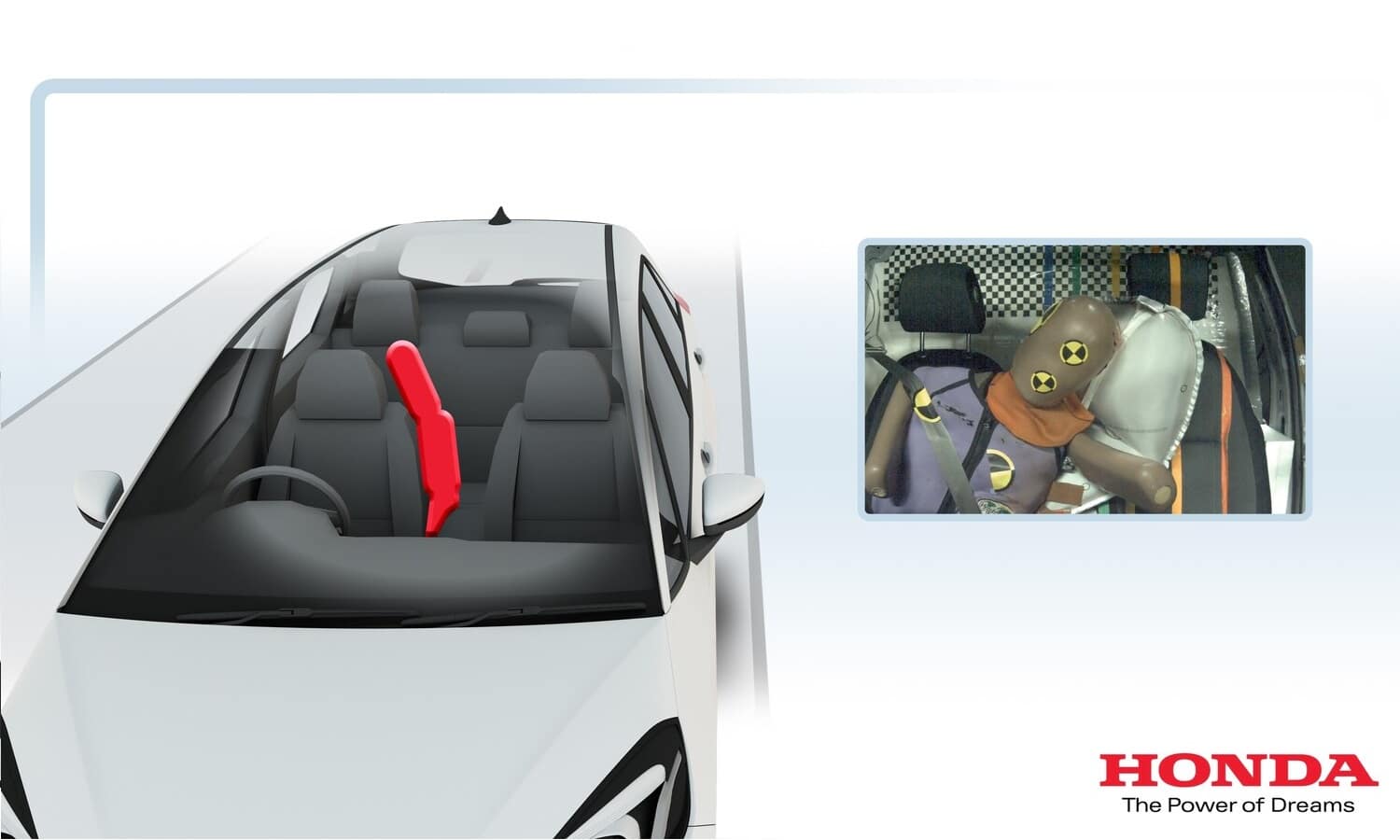 The Honda Jazz debuts a central airbag and leading safety measures