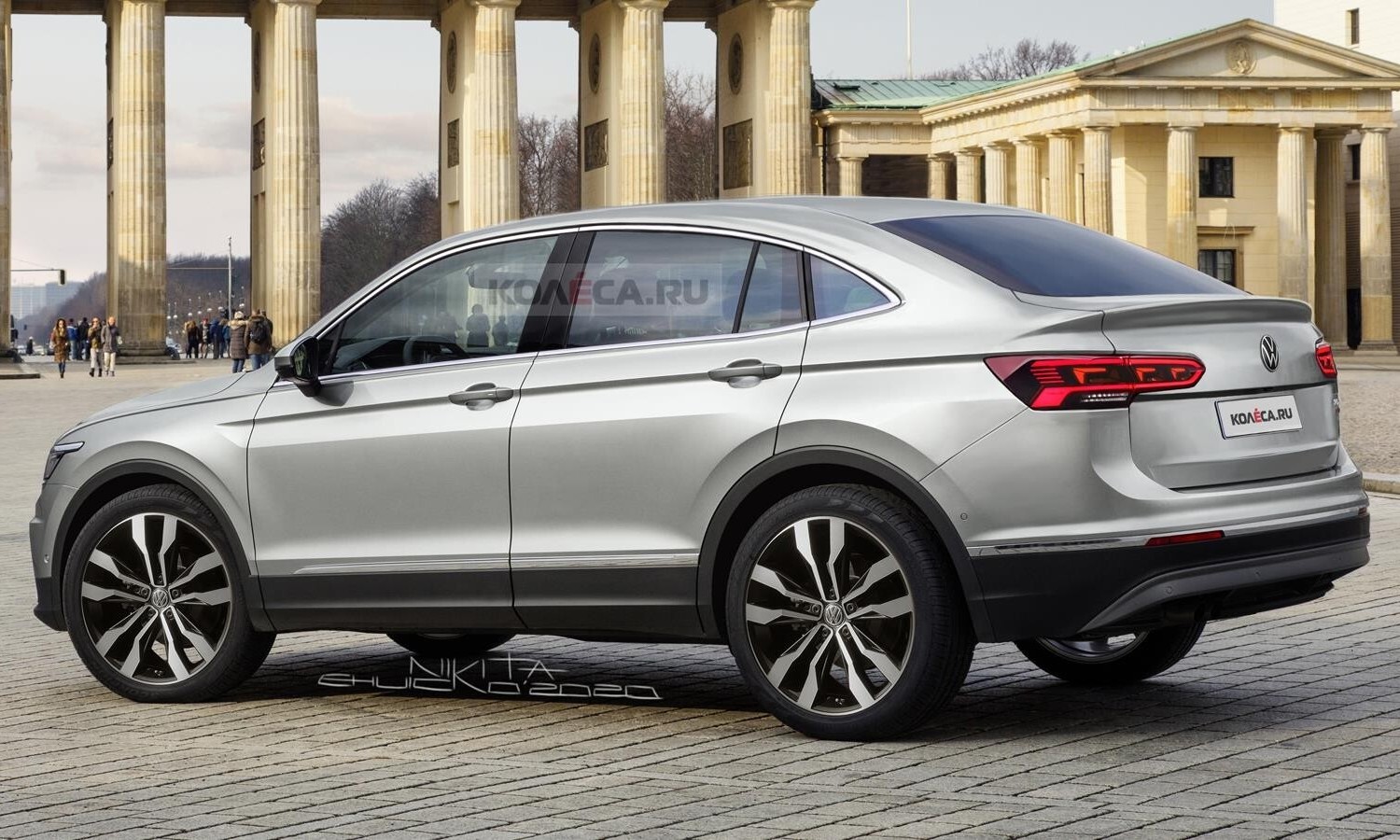 Volkswagen Tiguan Coupé rendering by Kolesa.ru rear