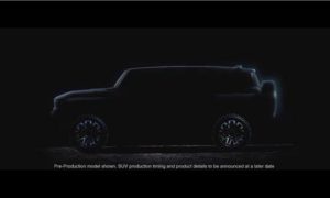 GMC Hummer EV SUV side teaser
