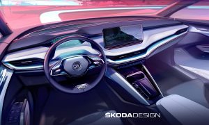 Skoda Enyaq iV boceto interior