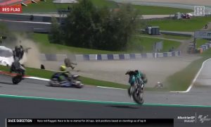 Accidente MotoGP Red Bull Ring Viñales, Rossi, Zarco, Morbidelli