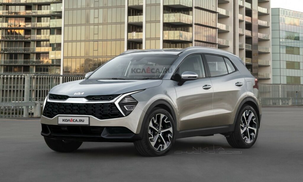 Kia Sportage 2022 final render front by Kolesa.ru